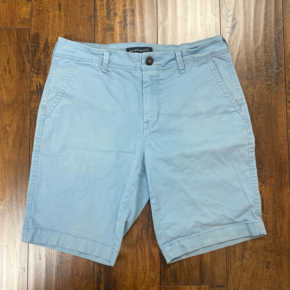 AEROPOSTALE Men’s Shorts Casual Light Blue Stretch Chino Size 30